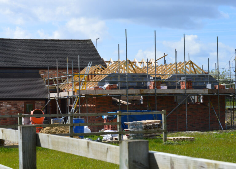 A building in construction